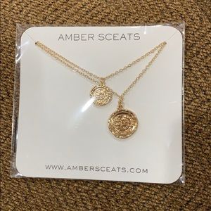 Double coin necklace